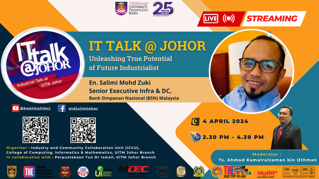 Industrial Talk@UiTM Johor: Unleashing True Potential of Future Industrialists