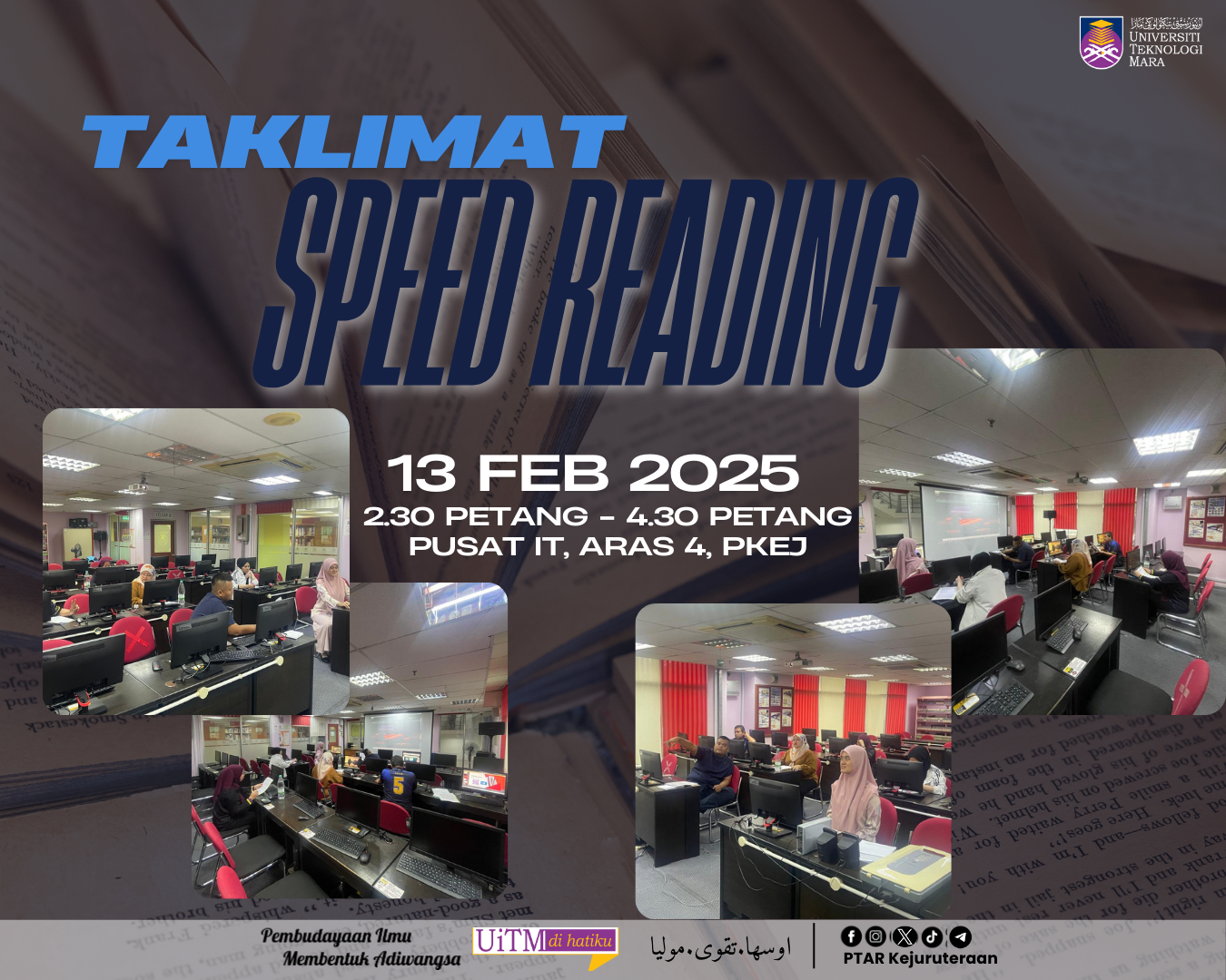 Taklimat Speed Reading Bersama Staf PTAR Kejuruteraan